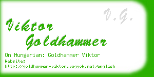 viktor goldhammer business card